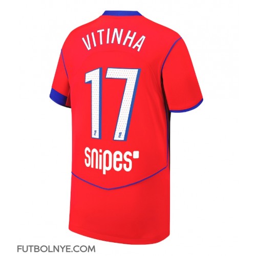 Camiseta Paris Saint-Germain Vitinha #17 Tercera Equipación 2025-26 manga corta